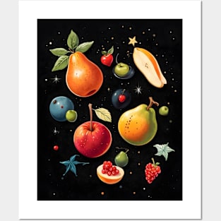 Fruits Floating In Space Posters and Art